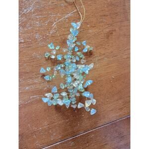 Wire Crystal Gem Tree Style Ornament Pastel Green Blue